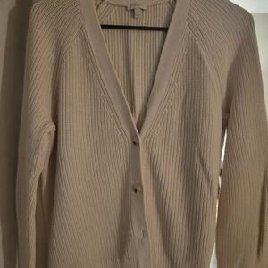 Talbots Cream V-Neck Cardigan Like New Excellent Condition